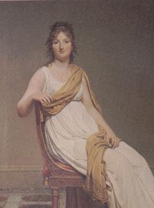 Jacques-Louis  David Madame de Verninac,nee Henriette Delacroix,Sister of Eugene Delacroix,date Anno Septimo (mk05)